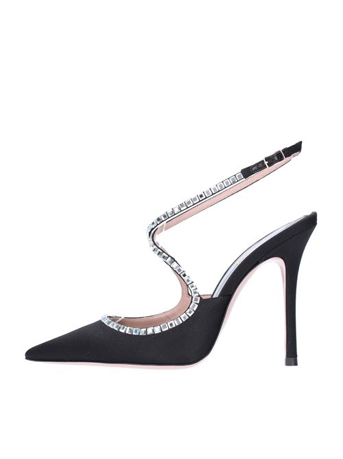 Décolleté slingback GEDEBE modello VIOLA in raso e strass GEDEBE | VIOLA SATINNERO